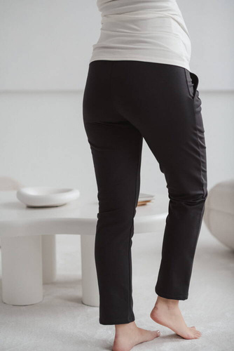 GraceFit Mama klasyczne spodnie ciążowe Milk&Love grafitowy