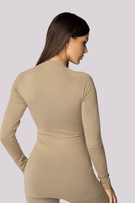Alpha koszulka termoaktywna damska długi rękaw Spaio sand
