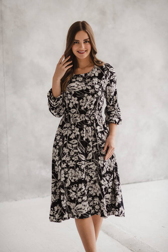 Lovely Dress sukienka ciążowa i do karmienia Milk&Love czarna w print