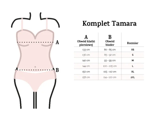 Komplet Dkaren Tamara 3 bawełniany bordowy z koronką szorty- bordowa