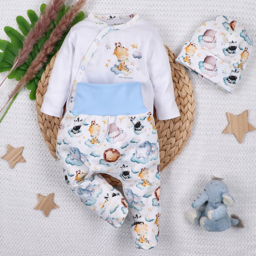 ABN-5602 Body kopertowe Nini Little Dreamers z bawełny organicznej dla niemowląt - bezniklowe napy, 100% bezpieczeństwa