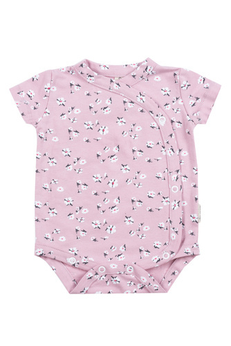 Body z krótkim rękawem rozpinane 5378 Doctor Nap - daisy flowers