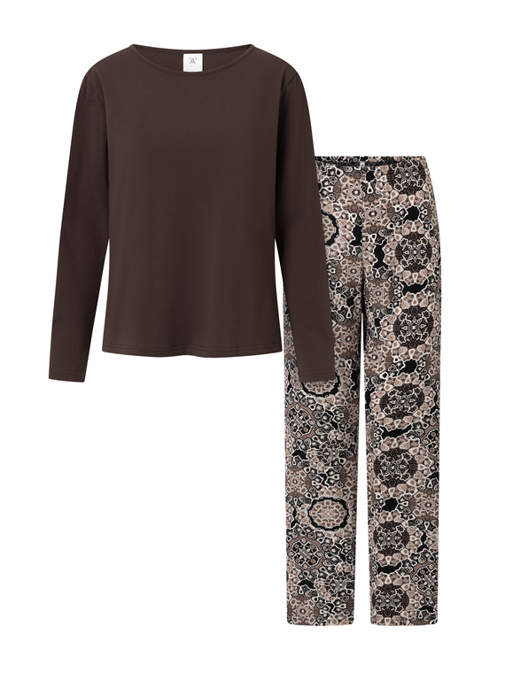 Boho Cafe Piżama damska Momenti Per Me brown