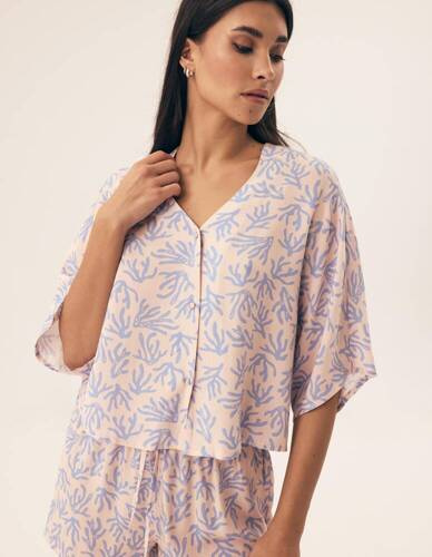 42670 Nadar Piżama Damska Henderson - light blue