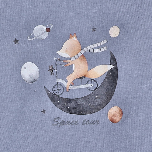 Space Tour Bluza dresowa z bawełny organicznej Nini niebieski