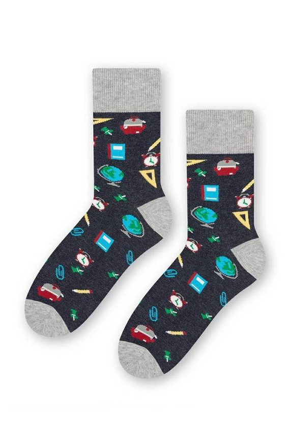 ART.039 Skarpetki młodzieżowe Steven 012 jeans melanż