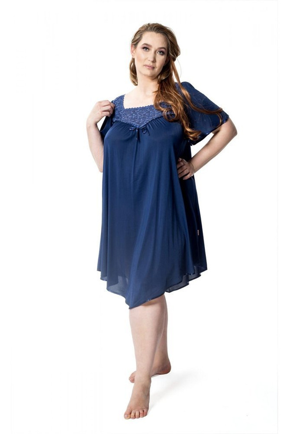 388 Józefina halka koszula nocna damska Mewa granatowy