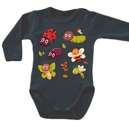 "SŁODKIE OWADY" Moocha Body długi rękaw czarny