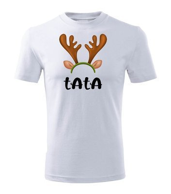 "Tata" Moocha koszulka męska świateczna do zestawu MAMA TATA SYN/CÓRKA