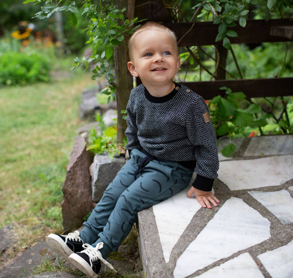 Le Tigre Pinokio Sweter dla chłopca- czarny