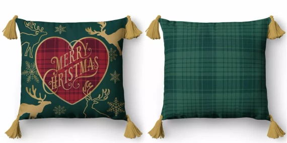 5385 A Merry Christmas Poszewka świąteczna dekoracyjna Christmas Deco Detexpol- zamek błyskawiczny