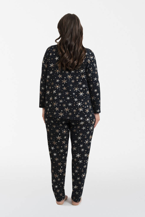 Laponia Piżama Damska długi rękaw, długie spodnie Italian Fashion - druk