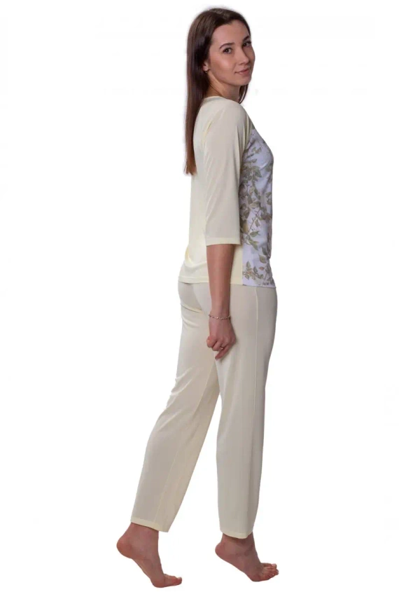 86613 Botanica Piżama damska Mewa kremowy