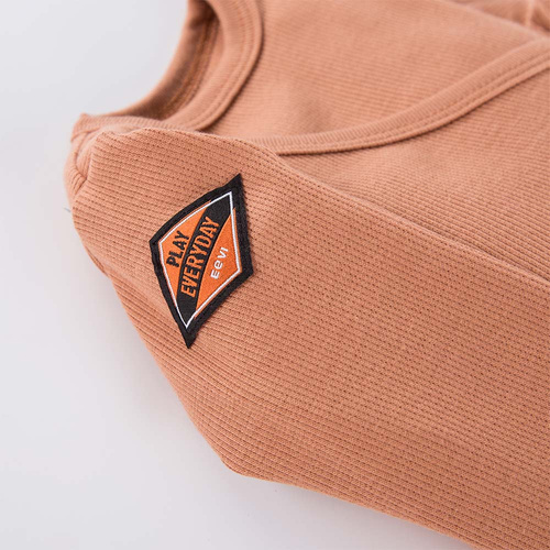 Jump Eevi Body rozpinane prążkowane - beżowy