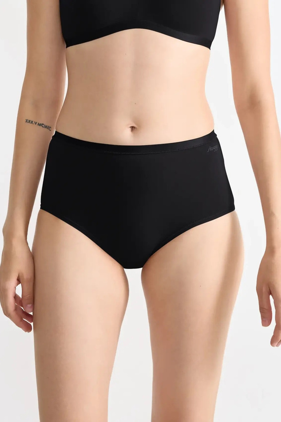 Go Daily Cotton Highwaist Figi Damskie Sloggi - black