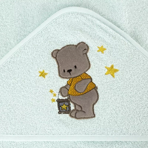 Baby 62 Miś niemowlęce okrycie kąpielowe Eurofirany miętowy