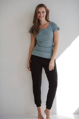 Tummy Bluzka ciążowa i do karmienia z krótkim rękawem Milk&Love patynowy