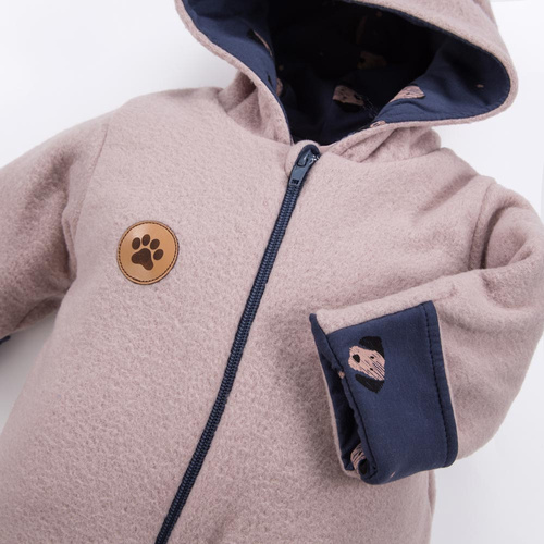 Mellow Eevi Pajac z kapturem - różowy