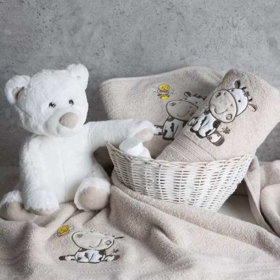 Baby 67 Ręcznik dziecięcy Krówka Eurofirany beżowy