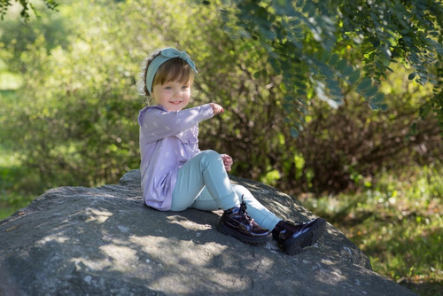  "My Garden" PINOKIO Tunika z marszczeniem - fiolet druk 