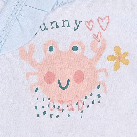 ABN-3935 Sunny Body kopertowe z bawełny organicznej Nini biały