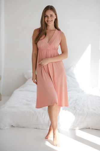 Star Light Koszula nocna ciążowa i do karmienia herbal rose Milk&Love– bambusowa wiskoza | Komfort i kobiecość