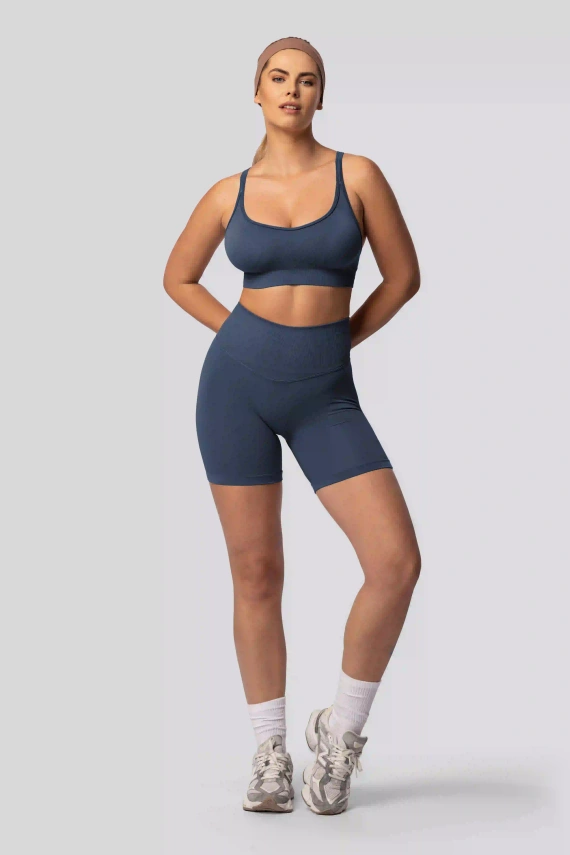 Spaio PUSH-UP PRO spodenki modelujące bezszwowe fitness szorty navy blue