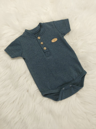 Mieszko Bambarillo Body z krótkim rękawem polo granatowy