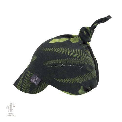 Chustka z daszkiem na gumce 100% Bamboo Woodland- Makaszka