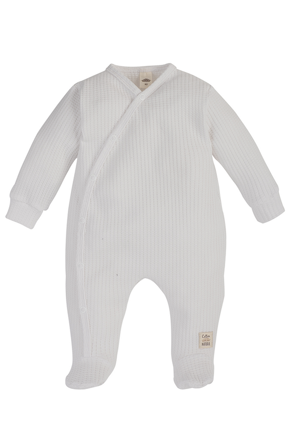 "Natural Waffel" Makoma Pajacyk niemowlęcy white