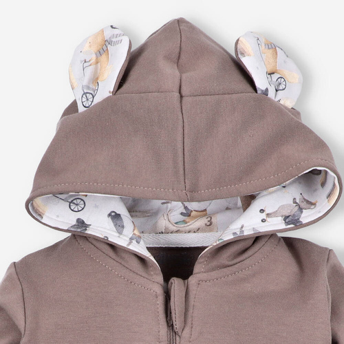 Cute Cars Bluza dresowa z kapturem z bawełny organicznej Nini pomarańczowy