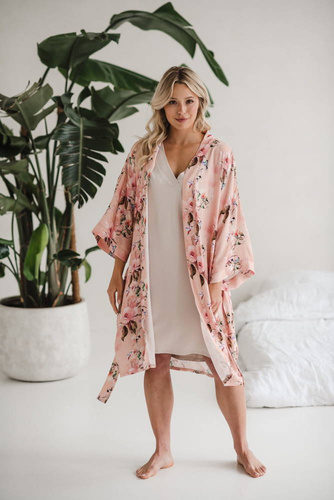 Rajskie ptaki szlafrok bambusowy Milk&Love