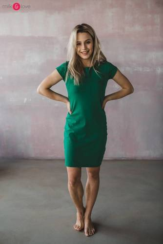 Milky Dress Milk&Love Sukienka do karmienia szmaragdowa zieleń