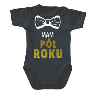 "MAM PÓŁ ROKU" Moocha Body krótki rękaw czarny