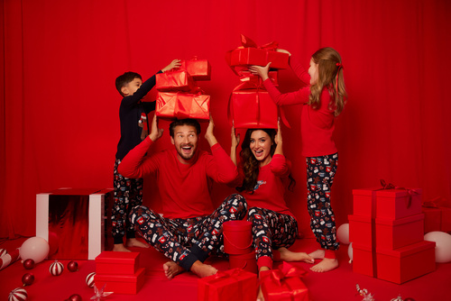 Makala Italian Fashion Piżama dziecięca - czerwony/druk