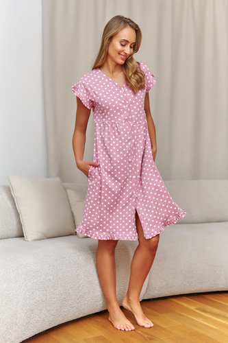 Doctor Nap 7455 koszula nocna 100% bawełna do karmienia- hearts