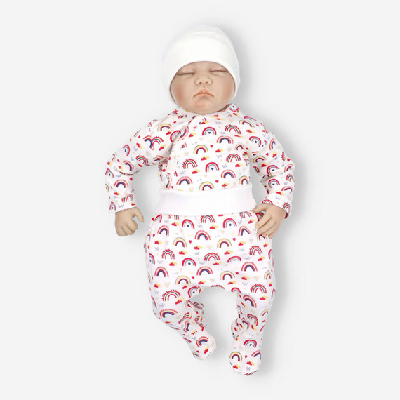 ABK-0019/TEC Tęcza Komplet niemowlęcy z bawełny organicznej Nini