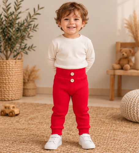 LJ816 Mamatti Legginsy dziewczęce dzwony - brązowy