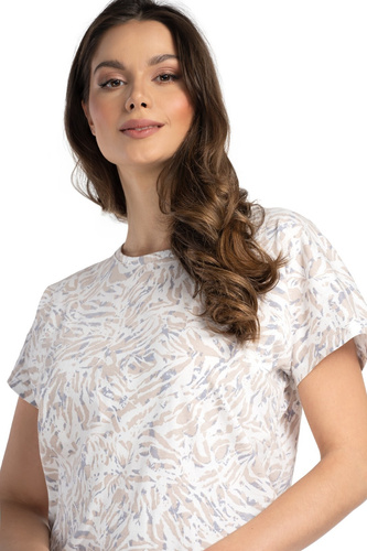 Lilou Piżama damska Belle Reverie - biały zebra