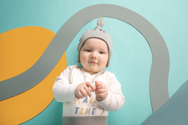 Fun Time Pinokio Rozpinane body z nadrukiem- ecru