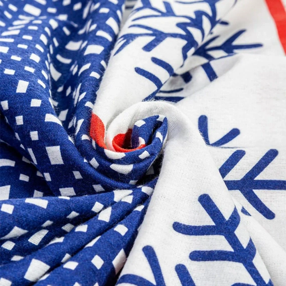 Xmass 2D Pościel flanelowa świąteczna renifery Spod Igły i Nitki niebieski