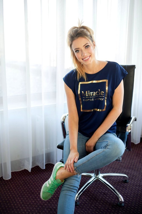 014 Bluzka T-shirt krótki rękaw MIRACLE- granat