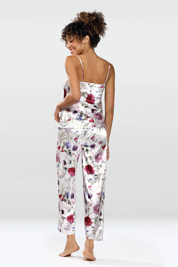 Flowers Komplet Damski Piżama DKaren - DK-KC 5 biały
