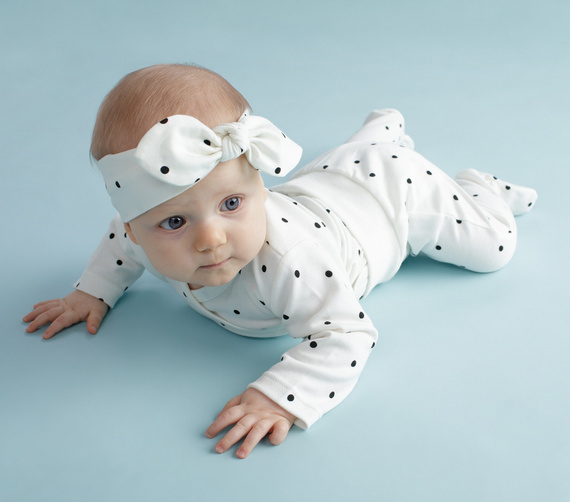 Tres Bien Pinokio Opaska dziecięca - ecru groszki