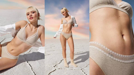 GO Ribbed R Tai C2P Figi Damskie 2-pak Sloggi - grey combination