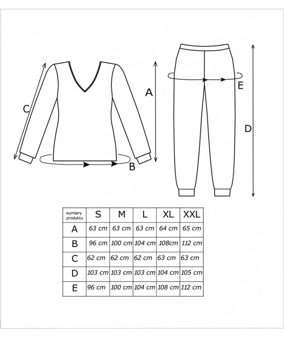 Santi Long Piżama damska Donna - czarna