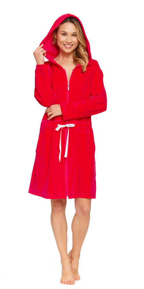 Szlafrok damski Doctor Nap SWO.1008.viva magenta