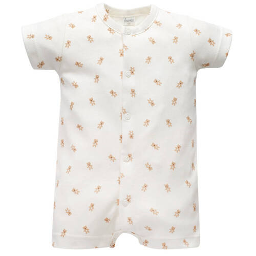 Lovely Day Pinokio Rampers niemowlęcy rozpinany - ecru misie
