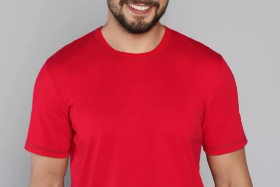 Narwik Piżama Męska krótki rękaw, spodenki Italian Fashion- czerwony/druk