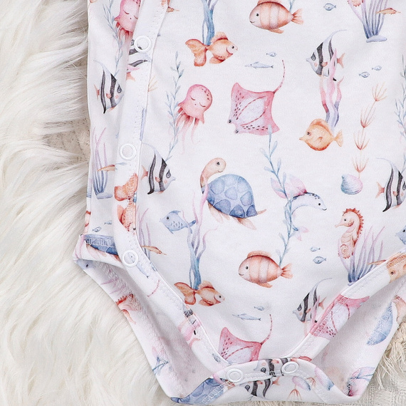 ABN-5473 Underwater World Body kopertowe Nini – bawełna organiczna, krótki rękaw